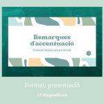 Presentació remarques accentuació Comboi de Tarongina Presentació Remarques d'accentuació