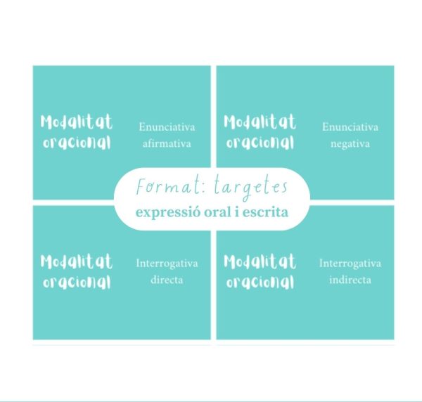 Targetes Construïm oracions