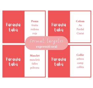 Targetes Tabú expressió oral Targetes Tabú